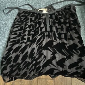 NWT Of Two Minds ladies racer back spaghetti strap velvet appliqué tank top sz L